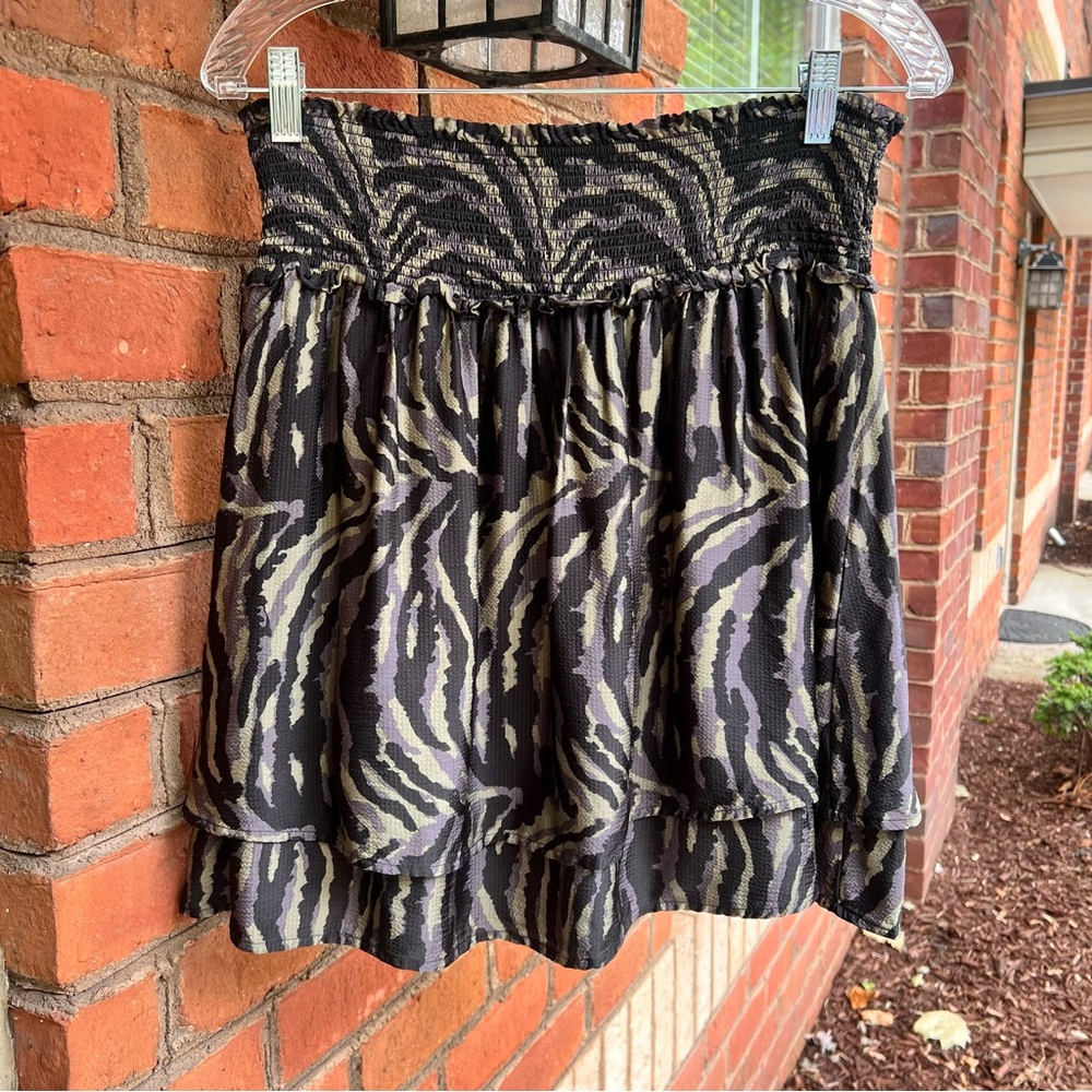 Rails Addison Olive Bengal Skirt L